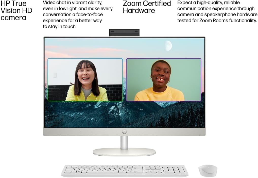 HP 27 Ultra 7 Business All-in-One Desktop, 27" FHD Touch, Intel 12 Cores Ultra 7 155U (Beats Intel i7-1355U), 64GB DDR5 RAM, 2TB SSD, Wireless KB & Mouse, Wi-Fi 6, Windows 11 Pro