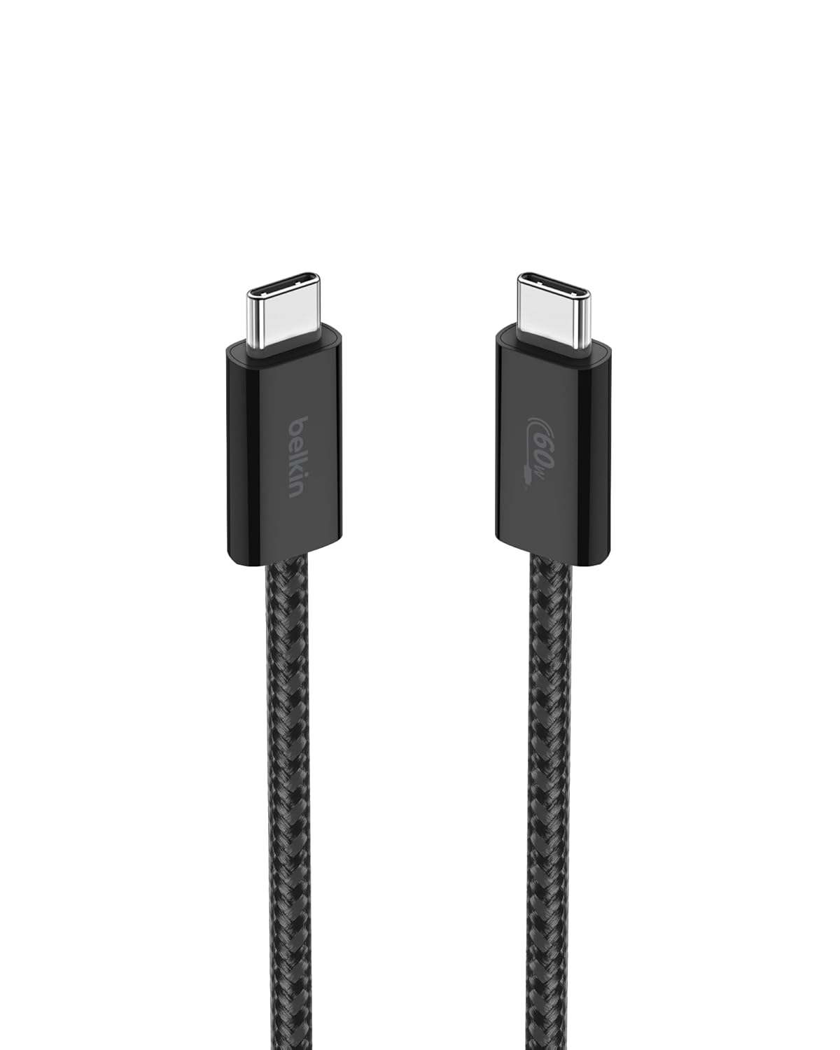 Belkin USB C to USB C Cable, 3.3ft, 60W - Type C Charger, iPhone Charger Cord, Soft, Braided, Flexible for iPhone 16, Galaxy S25, Pixel 9, Airpods, iPad Pro, Tablet & More, Travel Essentials - Black