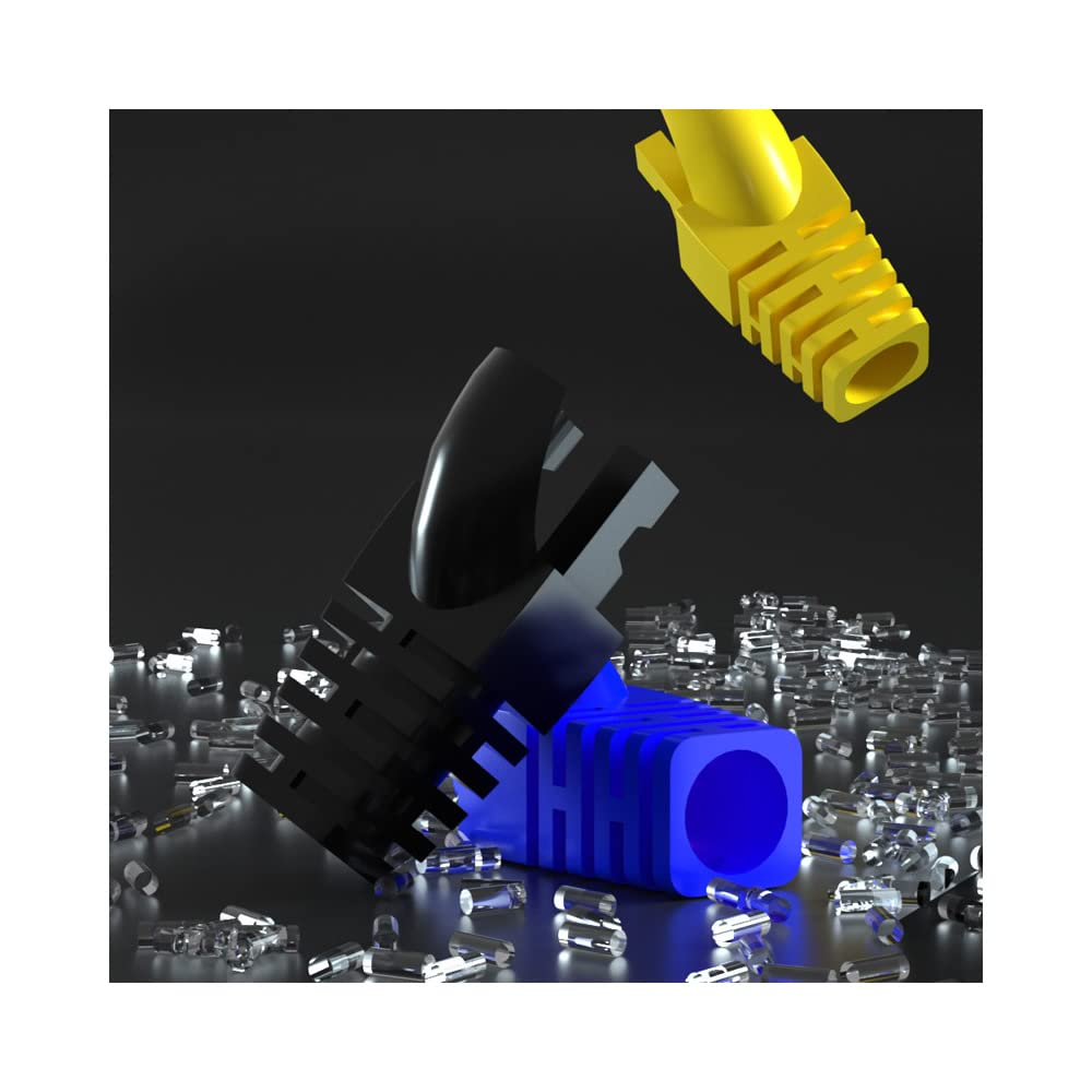 50 Pcs Cat5 Cat5E Cat6 Strain Relief Boot, RJ45 Plug Connector Cover Modular Network Plug Connector Cap Cable Connector Boots, Green