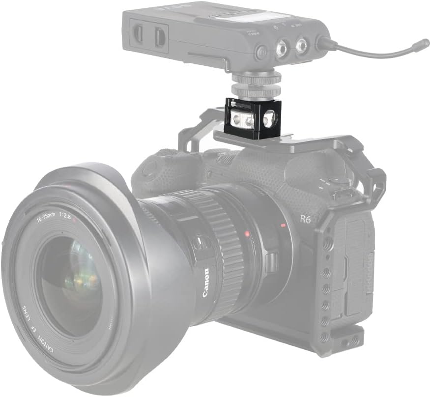 NICEYRIG Cold Shoe Adapter for ARRI Mount, Thumbscrew Easy Mounting Cold Shoe Base for Camera Cage Rig, DSLR Top Handle, Cheeseplate - 500