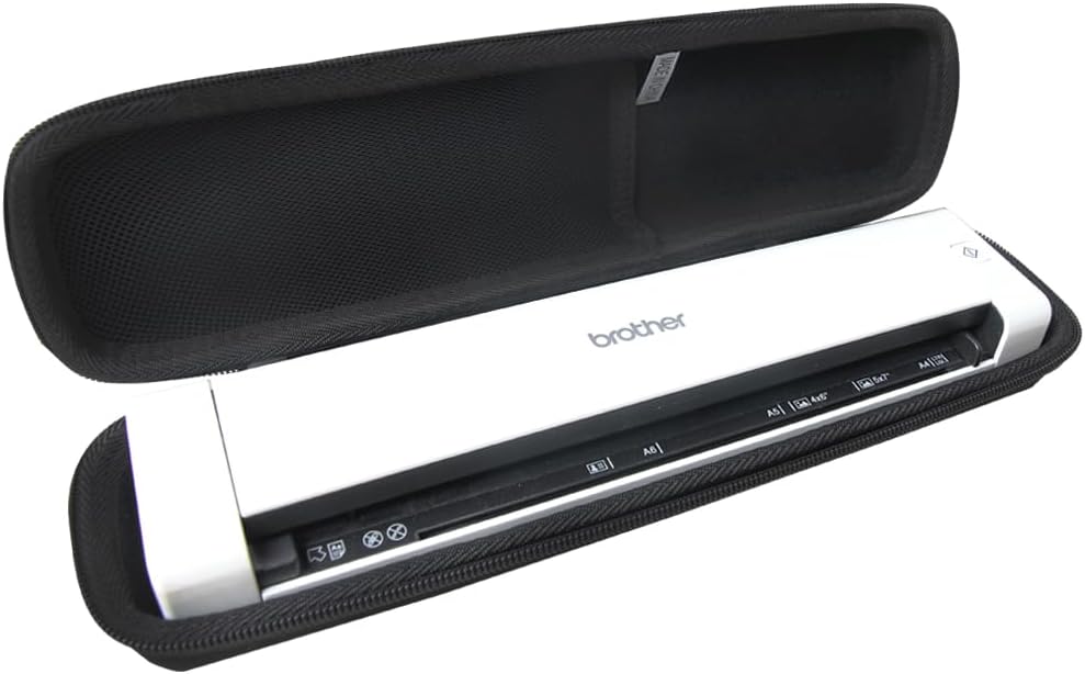 Adada Hard Travel Case for Brother DS-640 / DS-740D / DS-720D Duplex Compact Mobile Document Scanner