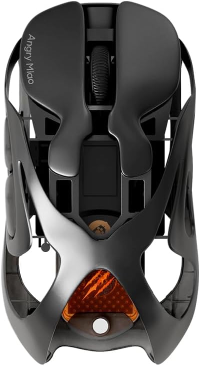 AM Infinity Gaming Wireless Mouse, 49g Metal Ultralight Hollow Design, 30000 DPI PAW3950 Sensor, Dual 8K Polling, Hot-Swappable Battery, DIY RGB Lighting – 2.4G/Bluetooth/Wired Gaming Computer Mouse