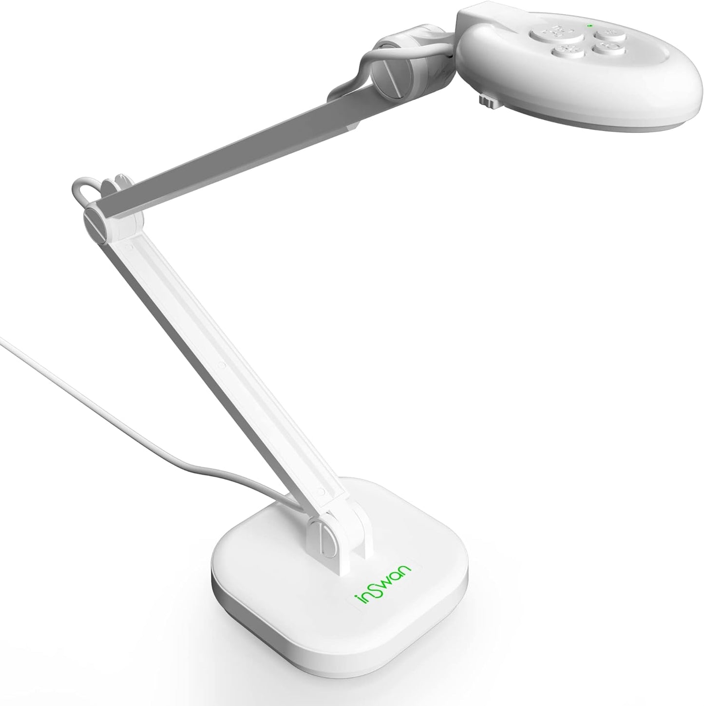 INS-2 4K USB 13MP Document Camera with Auto Focus, LED Light, Mic, A3-Size Capture, Compatible with MacOS, iPadOS, Windows, Chromebook for Remote Teaching, Web Conferencing