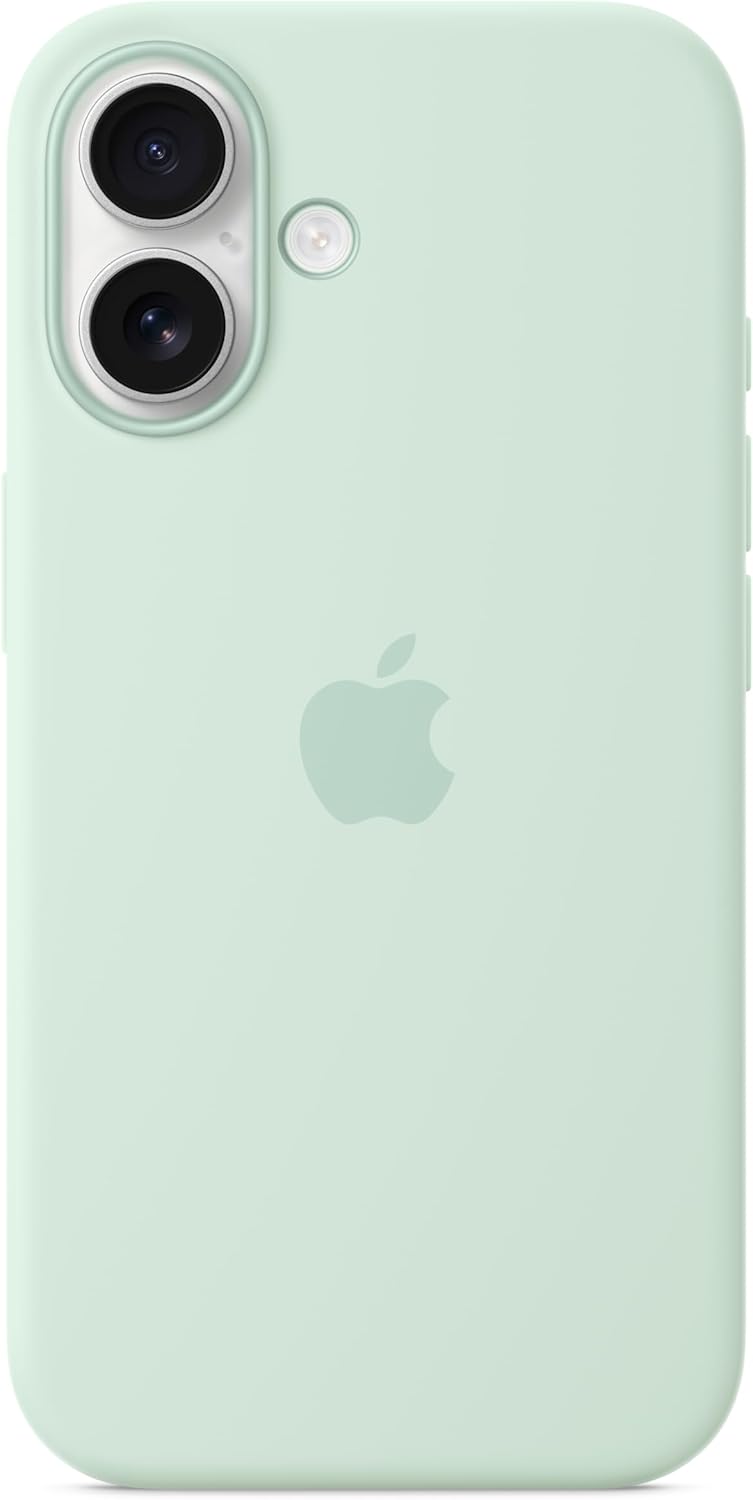 Apple iPhone 16 Silicone Case with MagSafe and Camera Control: Lightweight Phone Case, Wireless Charging Compatible, Smooth Matte Finish; Aquamarine