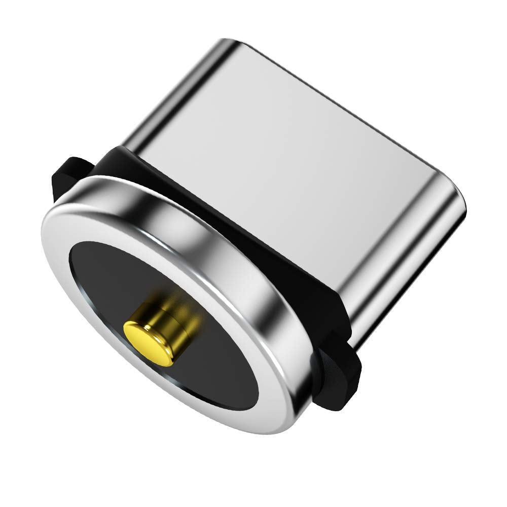 Ankndo Magnetic Connector Tip Heads [5-Pack] USB C Adapter 360 Rotating Strong Phone Cable Adapter for Type C Device