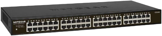NETGEAR 48-Port Gigabit Ethernet Unmanaged Essentials Switch (GS348) - Desktop or Rackmount, Silent Operation