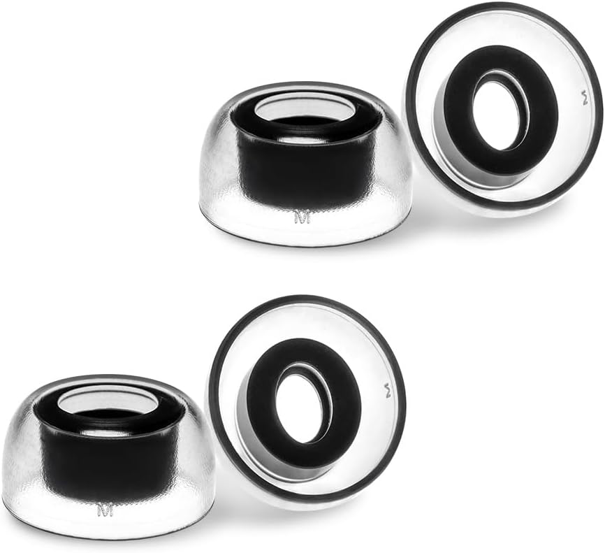 AZLA SednaEarfit Crystal for Bose Earbuds 2 Pair - Bose Earbuds Replacement Tips - Compatible with Bose Quietcomfort Ultra Earbuds, Bose QC Earbuds II (M)