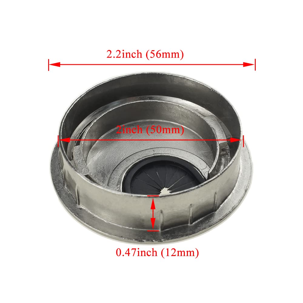 HAHIYO 2Pcs 2Inch/50mm Brushed Silver Zinc Alloy Desk Grommet Wire Grommet Cable Management Cord Hole Cover Desk Wire Hole Insert Wire Organizer for Computer Office Home School Equipment Systems