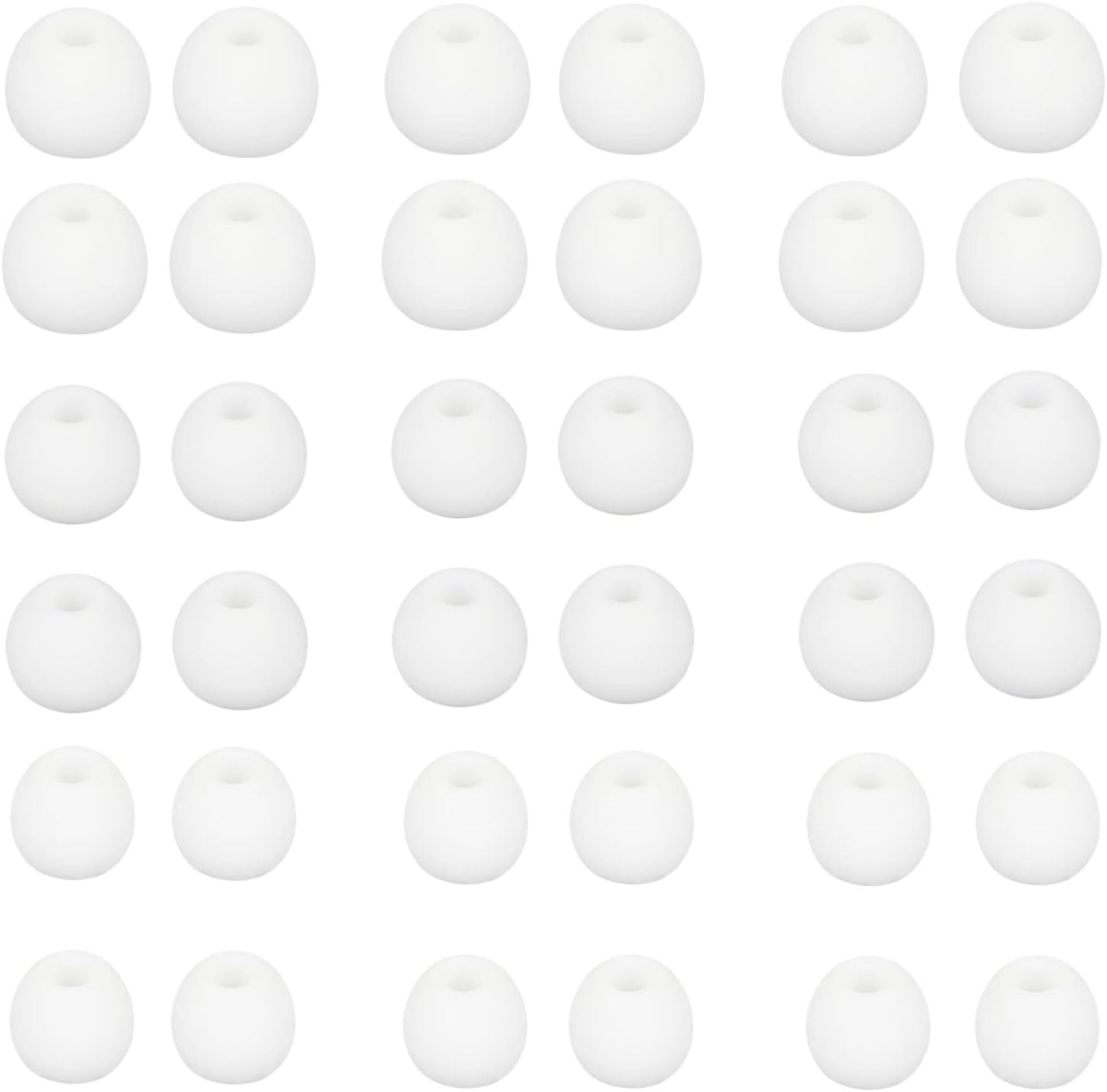 Earbud Tips Soft and Comfortable Headphone Ear Tips Ear Bud Replacement Pieces Silicone Fit Most in-Ear Headphones，Inner Hole 3.8mm -5.5mm，18 Pairs White S/M/L Replacement Earbud Tips