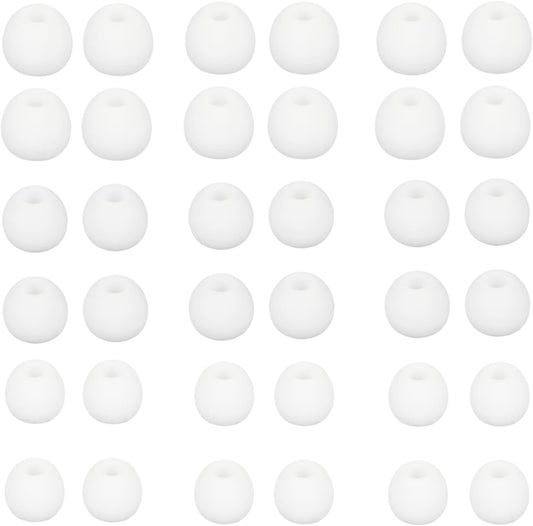Earbud Tips Soft and Comfortable Headphone Ear Tips Ear Bud Replacement Pieces Silicone Fit Most in-Ear Headphones，Inner Hole 3.8mm -5.5mm，18 Pairs White S/M/L Replacement Earbud Tips