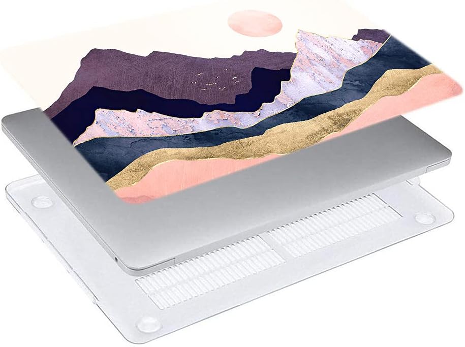 LanBaiLan Compatible for MacBook Pro 13 inch with Touch Bar 2022 2020 2019 2018 2017 2016 Release M1 M2 A2338 A2289 A2251 A2159 A1989 A1706 A1708, Laptop Hard Case & Keyboard Cover, Mountains Forest