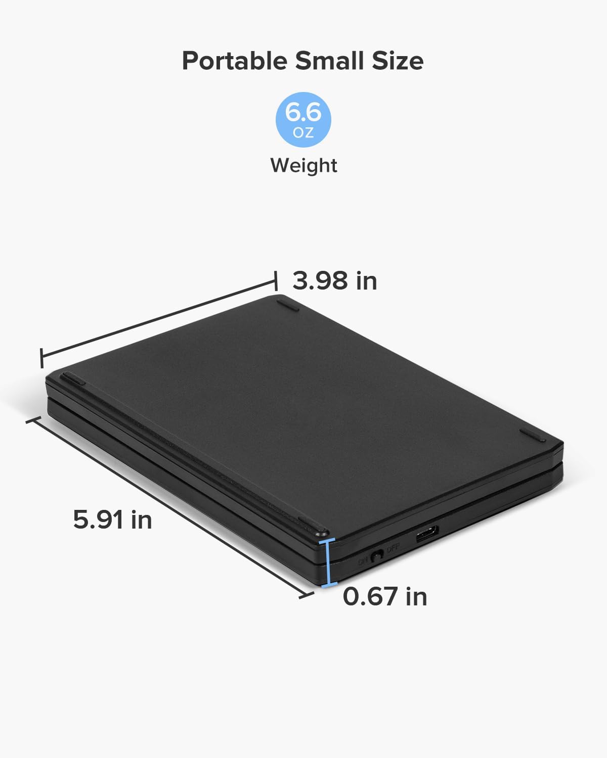 DeLUX Foldable Bluetooth Keyboard, Wireless Portable Travel Keyboard with Stand Holder, Rechargeable Ultra Slim Mini Size, for iOS Android Windows Mac Smartphone Tablet (KF19)