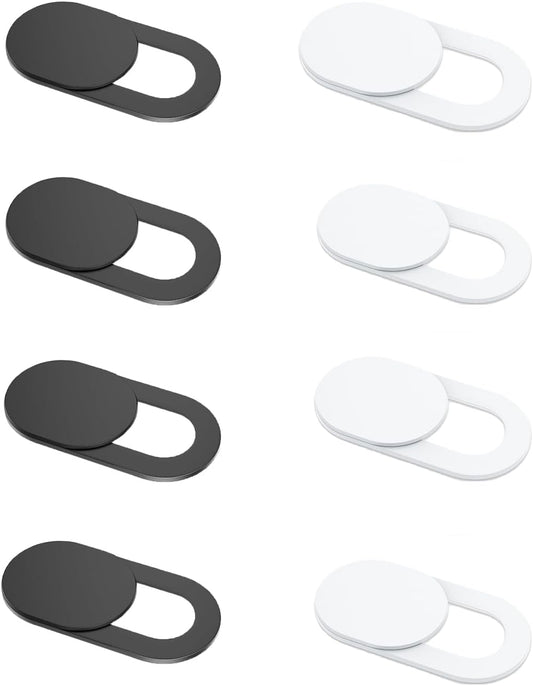 Laptop Camera Cover Slide, 8 Pack Ultra-Thin Webcam Cover, Compatible with MacBook, Laptop, PC, iMac, iPad, iPhone 6/7/8 Plus, 0.022in Thick Web Blocker, Protect Privacy and Security