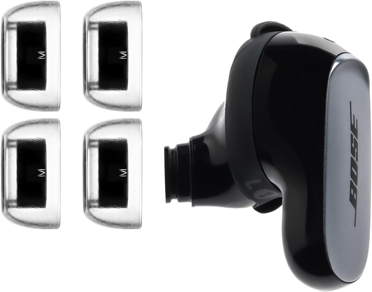 AZLA SednaEarfit Crystal for Bose Earbuds 2 Pair - Bose Earbuds Replacement Tips - Compatible with Bose Quietcomfort Ultra Earbuds, Bose QC Earbuds II (M)