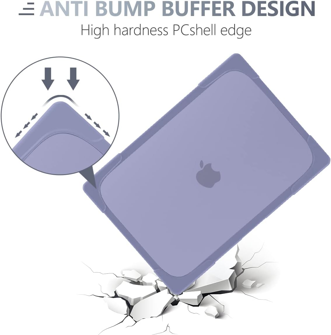 Batianda Compatible with New MacBook Pro 16 inch Case 2024 M4 Chip 2023 2021 Release with M3 M2 Pro Max, Heavy Duty Protective Plastic Hard Shell with Fold Kickstand & Keyboard Cover, Lavender Grey