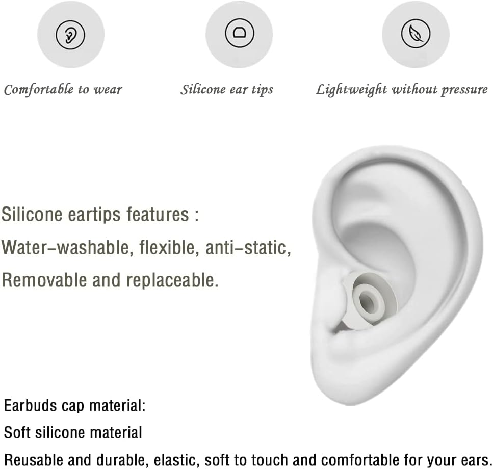 4 Pairs Silicone Ear Tips Earbuds Replacement Tips Earbuds Cap Eartips Tips Compatible with Powerbeats 1/2/3 Wireless Beats by Dre Headphones (Light Gray)