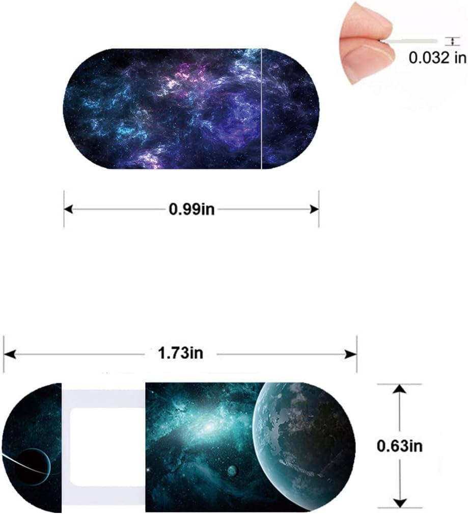 Laptop Camera Cover Slide (5 Pack),Thin Web Camera Cover for Laptop, Desktop, PC, iPad, iMac, Tablet,Protecting Your Privacy Security (Universe)