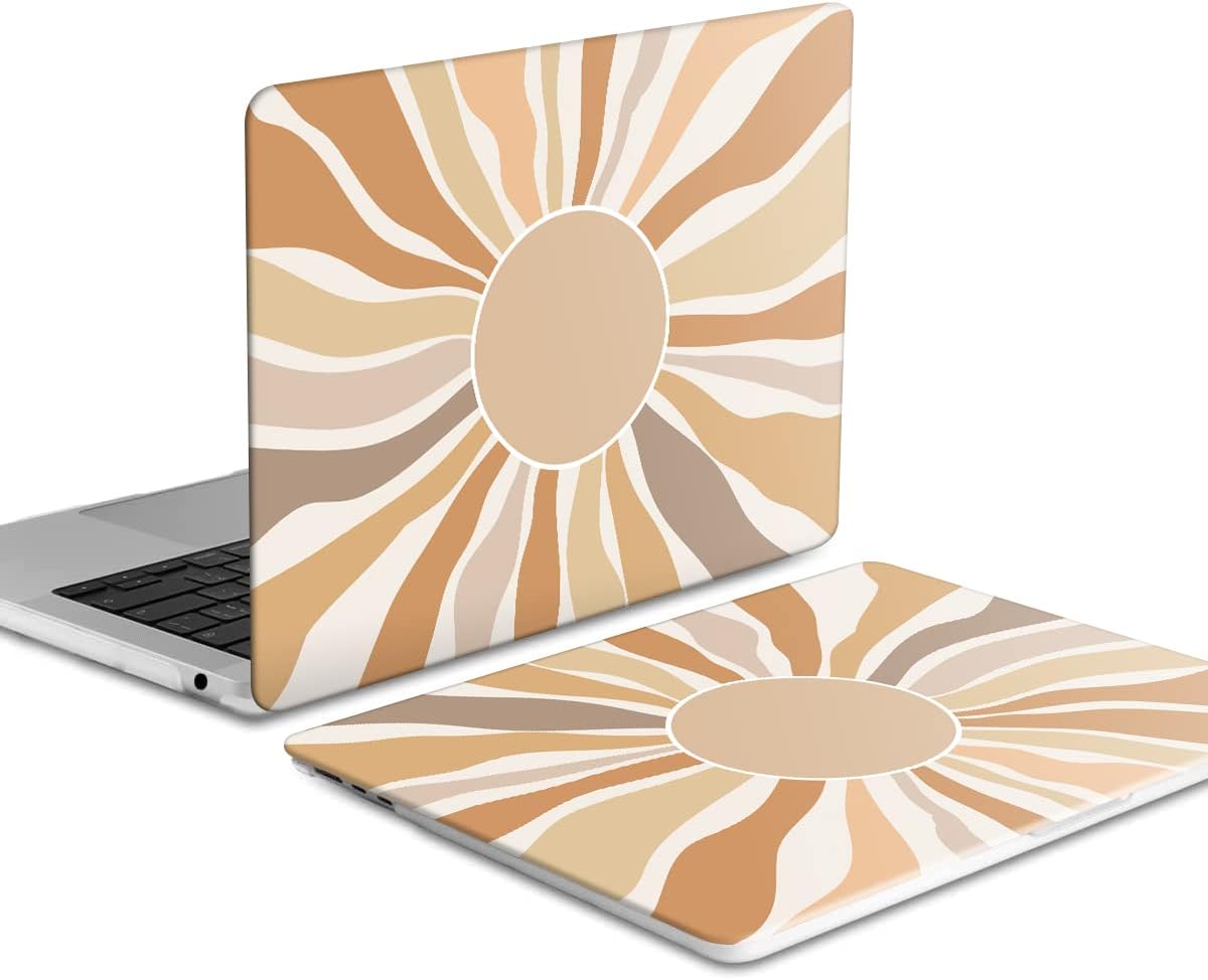 iCasso for MacBook Air 13 inch Case 2025 2024-2022 Release M4 A3240 M3 A3113 A2681 M2 with Liquid Retina Display, Hard Plastic Shell for Mac Air 13.6, TPU Keyboard Cover&Screen Protector, Sunshine