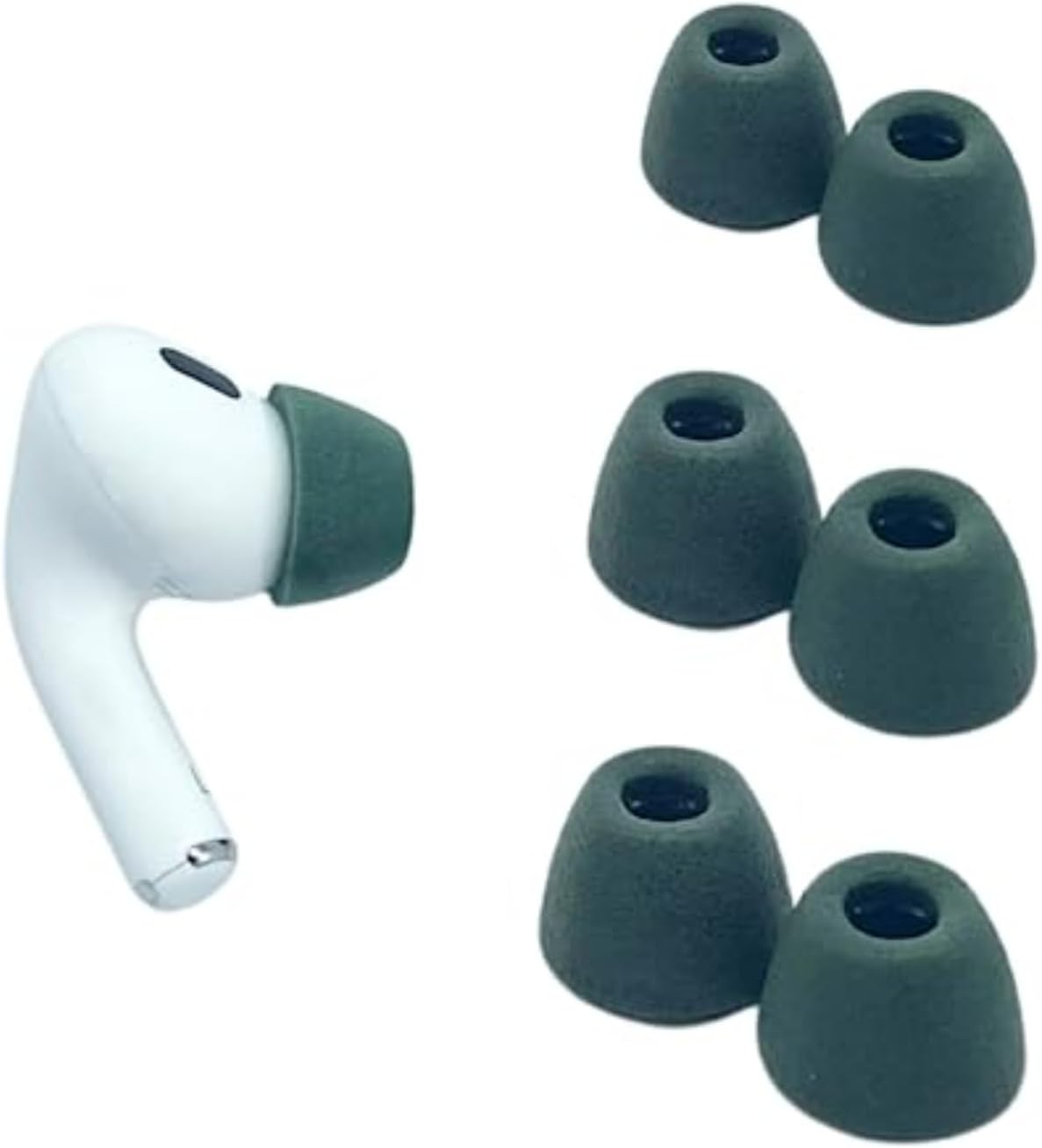 Comply Memory Foam Replacement Earbud Tips for Apple AirPods Pro 1 & 2 | Ultimate Comfort, Secure Fit, Superior Noise Isolation | Anti Slip, Prevent from Falling Out | Green (S/M/L) (3 Pairs)