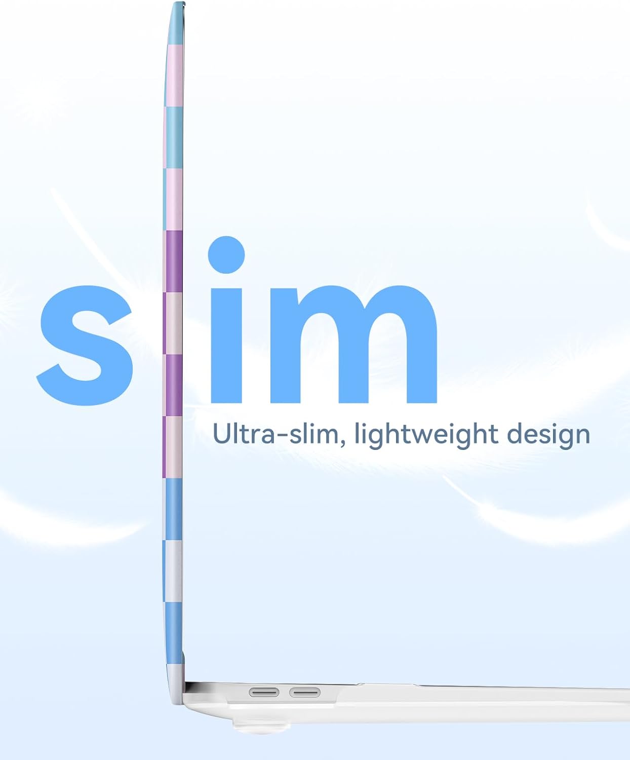 iCasso Compatible with MacBook Air 13 inch Case 2020-2018 Release M1 A2337 A2179 A1932, Colorful Checkerboard Protective Hard Shell Case +Keyboard Cover + Screen Protector-Dopamine Checkerboard