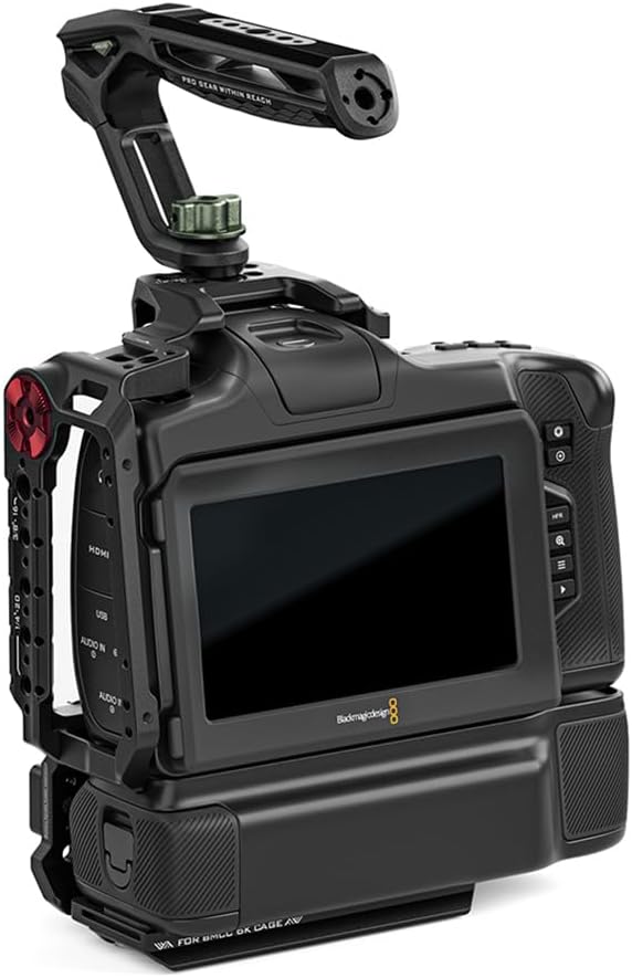 Tilta Basic Kit for BMCC 6K | Includes Full Camera Cage, SSD Holder & Xeno Top Handle | Cold Shoe/Arri Rosette/NATO Rail | Black | TA-T64-B-B