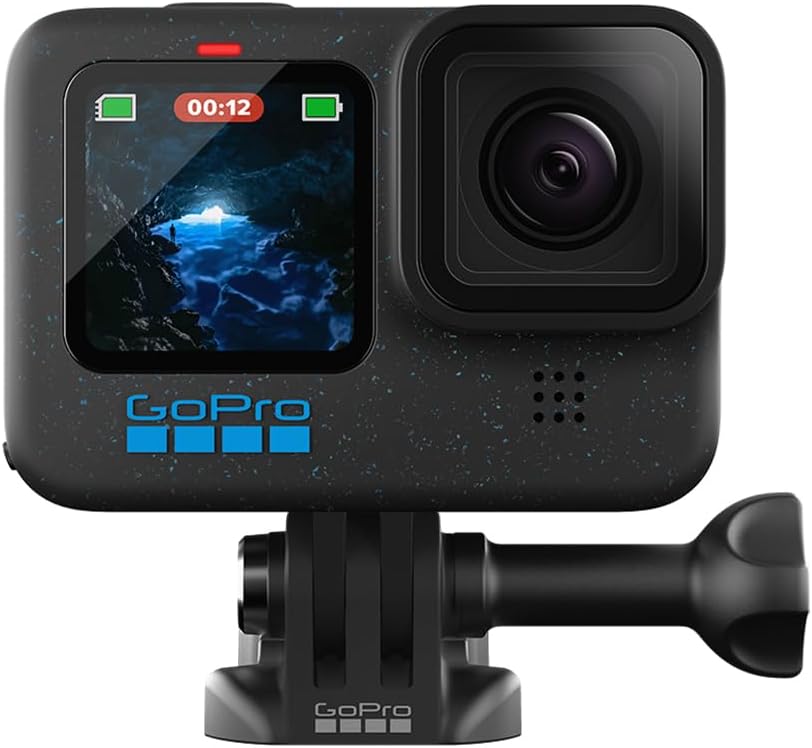 GoPro HERO12 Waterproof Action Camera Dive Kit with 5.3K60 UHD Video, 27MP HDR Photos - Bundle with Protective Housing, Video Light Pack, Camera Tray, Double Clip, 64GB microSD Card