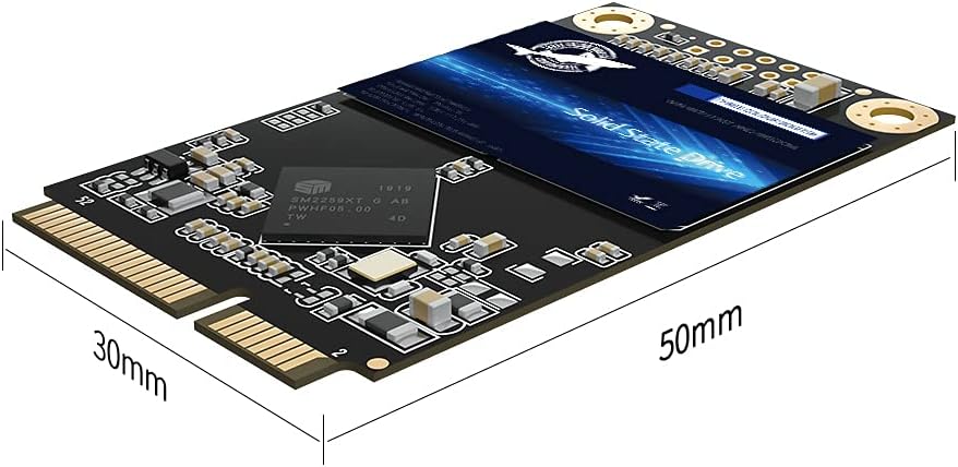 Dogfish mSATA SSD 512GB 3D NAND TLC SATA III 6 Gb/s, mSATA (30x50.9mm) Internal Solid State Drive - Compatible with Desktop PC Laptop - (MSATA 512GB)