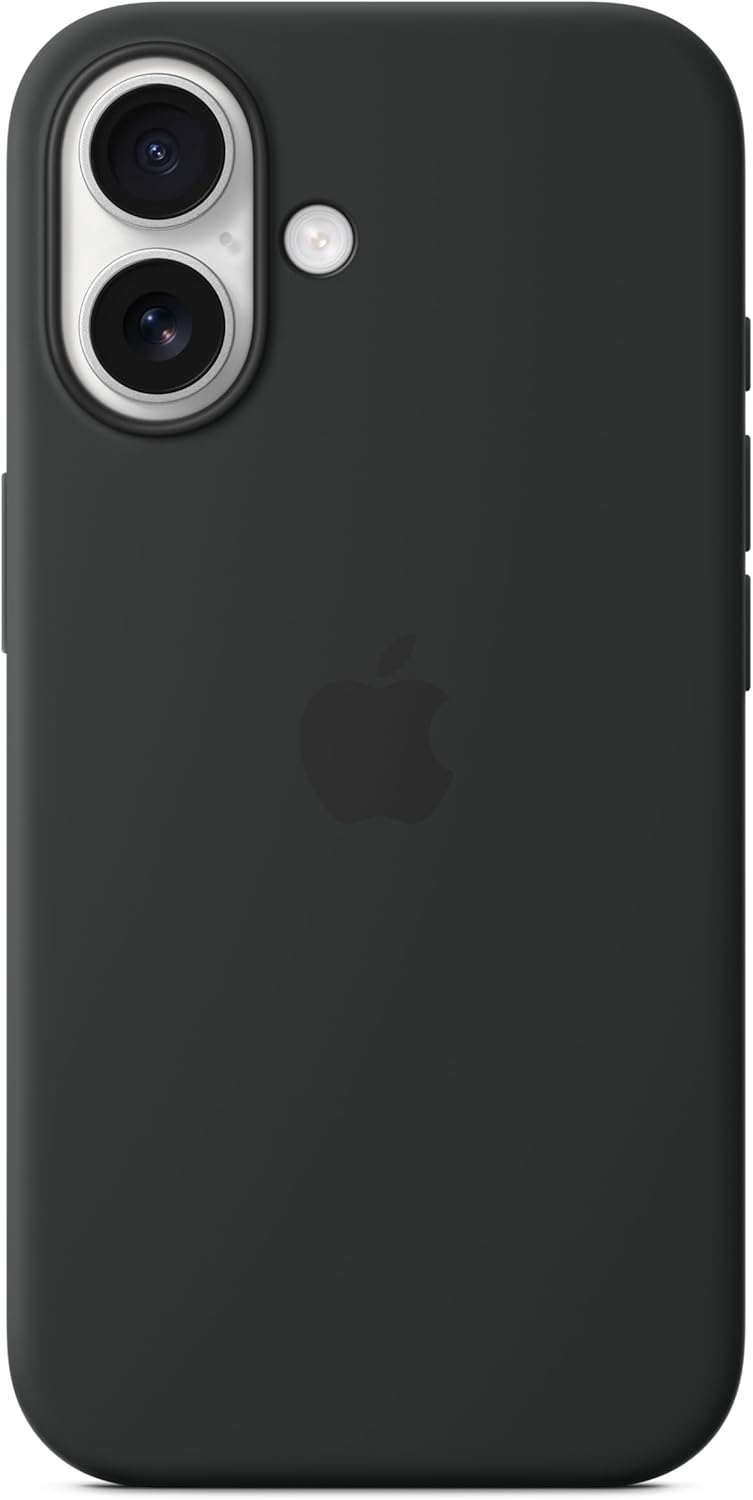 Apple iPhone 16 Silicone Case with MagSafe and Camera Control: Lightweight Phone Case, Wireless Charging Compatible, Smooth Matte Finish; Black