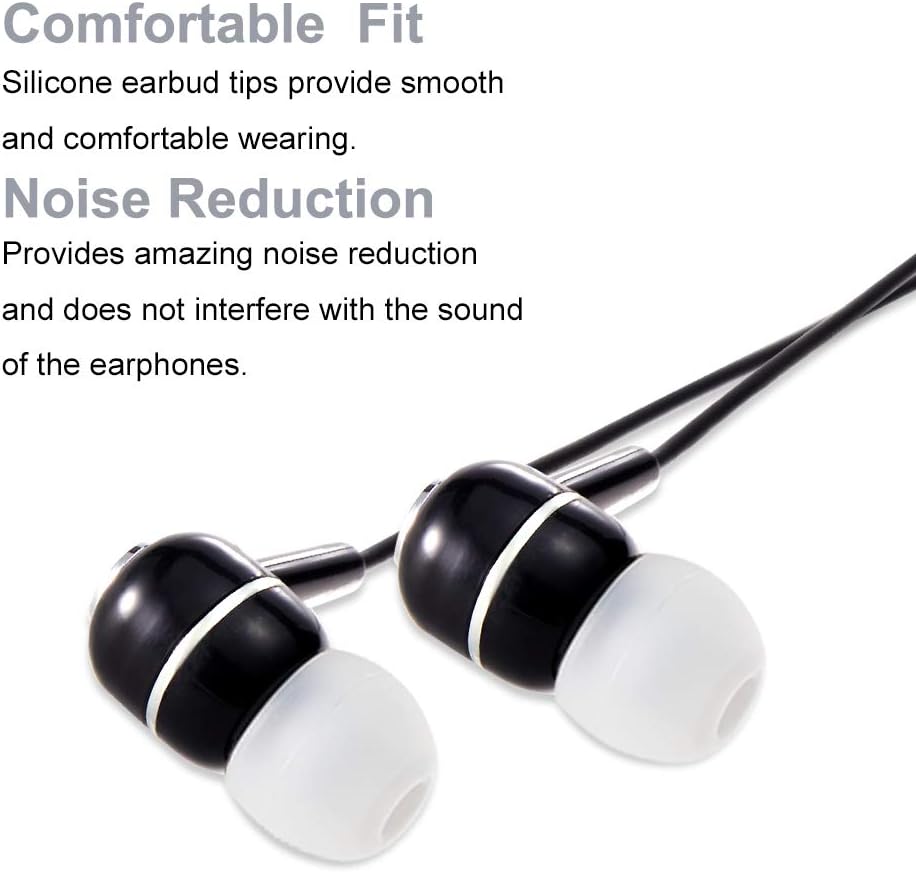 Earbud Tips Soft Silicone Earbuds Replacement Tips Fit for in-Ear Headphones(Inner Hole from 3.8mm - 4.0mm Earphones) 9 Pairs S/M/L,White