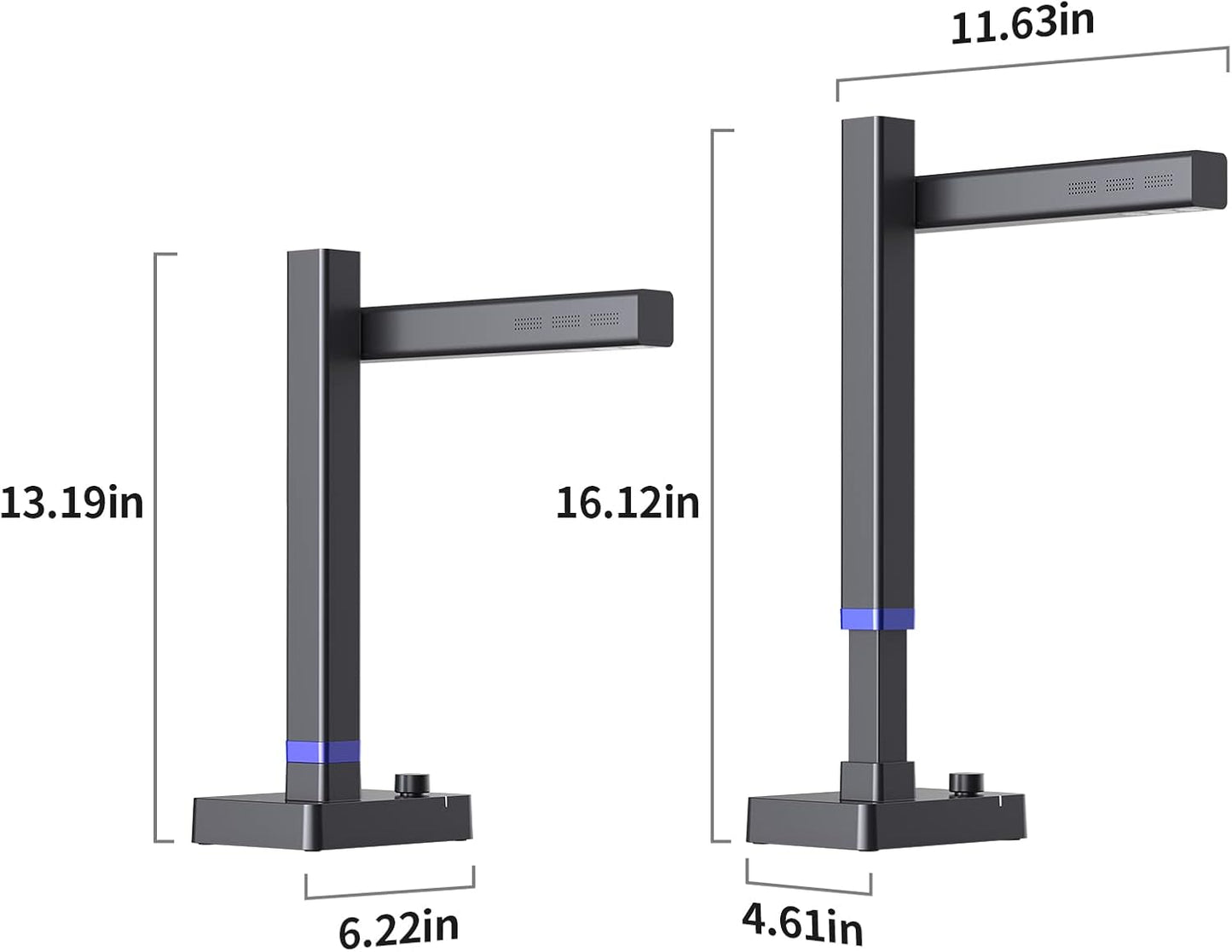 CZUR Shine Ultra Pro 24MP Document Scanner, USB Book Scanner, Portable Document Camera, A3 Large Format Book Scanner, Adjustable Height, Max DPI 440, for Windows & Mac