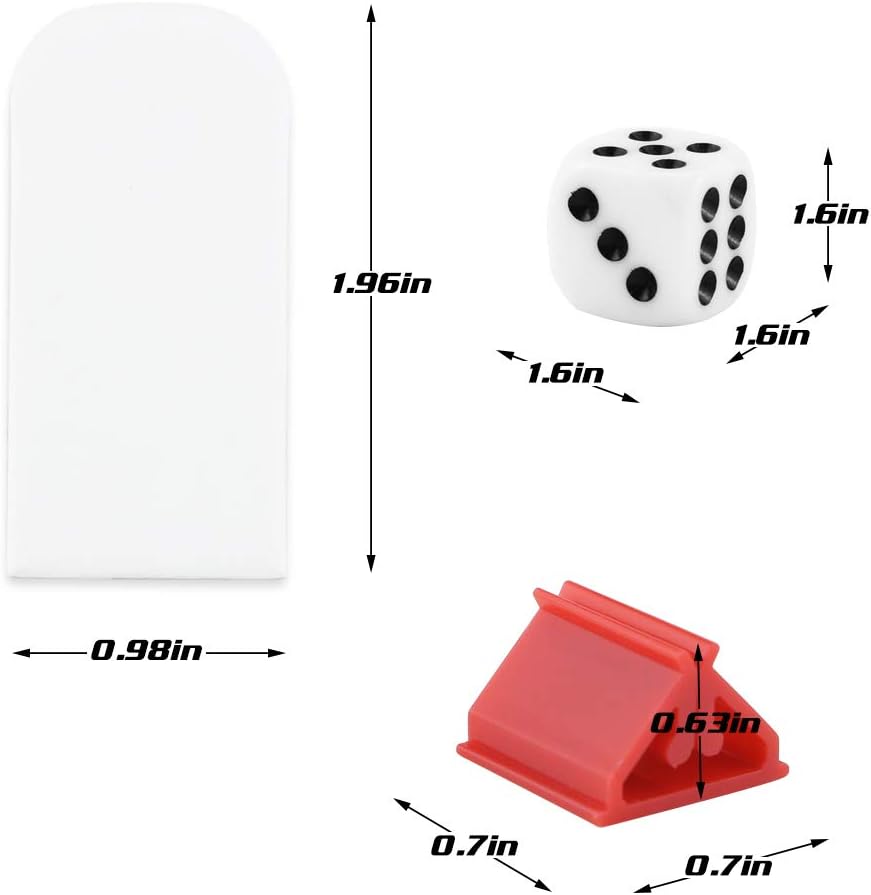 Bignc 50 Pack Colorful Game Card Stands, 50 Pieces White Blank Game Board Marker for DIY Board Game Party Favor