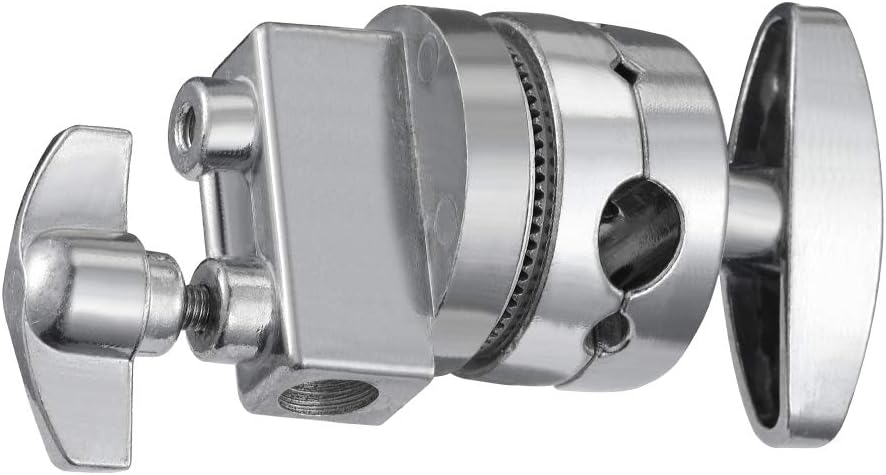 Aluminum Alloy Multi Functional Heavy Duty 2.5 inch Grip Head Swivel Head Clamp Holder Bracket Adapter with 1/2",1/4",3/8", 5/8" Mount for Light Stand, Extension Boom Arm,Photographic Equipment