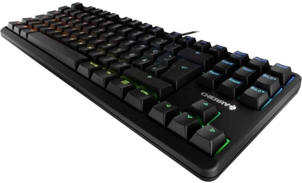 Cherry MX RGB Mechanical Keyboard with MX Red Silent Gold-Crosspoint Key switches for typists, Programmers, Creator, Coder, Work in The Office or at Home G80-3000N RGB (TenKeyLess (TKL)
