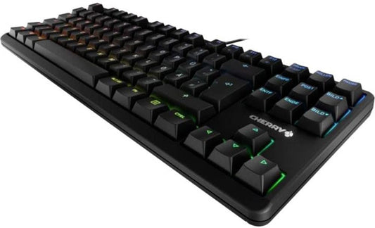 Cherry MX RGB Mechanical Keyboard with MX Red Silent Gold-Crosspoint Key switches for typists, Programmers, Creator, Coder, Work in The Office or at Home G80-3000N RGB (TenKeyLess (TKL)