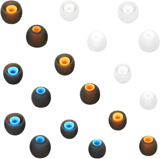 Earbuds Replacement Tips Silicone Earbud Tips Ear Gels Fit for Inner Hole from 3.8mm - 5.1mm Earphones 9 Pairs S/M/L