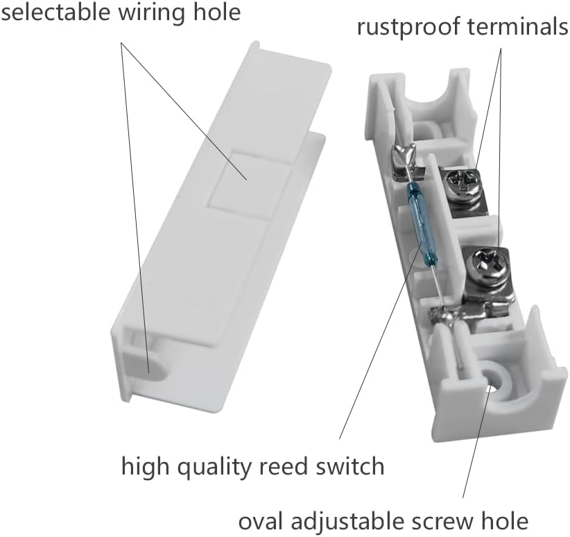 5 Pack NC Magnetic Switch Contacts Door Sensor for Home Alarm Security System