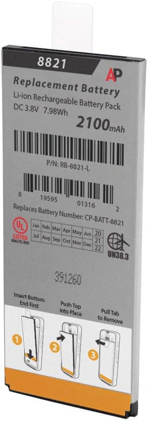 Artisan Power - Replacement Battery for Cisco 8821 and 8821-EX Phones - Replaces CP-BATT-8821-2100 mAh Replacement Phone Battery for Cisco 8821 Unified Color Wireless VOIP Phone
