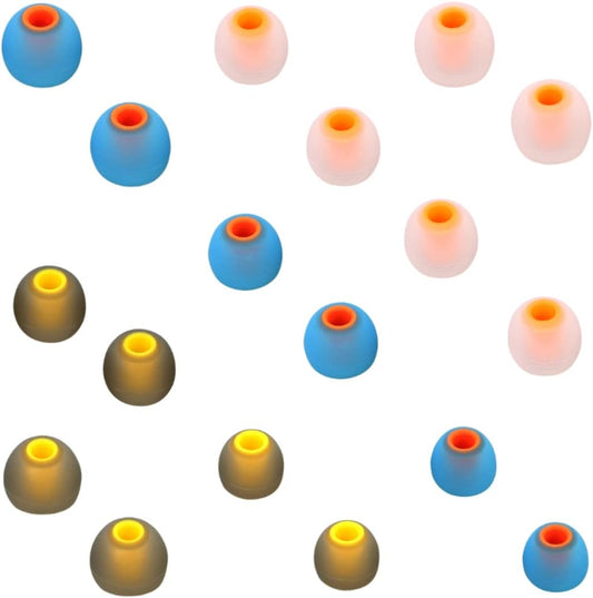 Earbuds Replacement Tips Silicone Earbud Tips Ear Bud Replacement Pieces Ear Gels Fit for Inner Hole from 3.8mm - 5.1mm Earphones 9 Pairs S/M/L