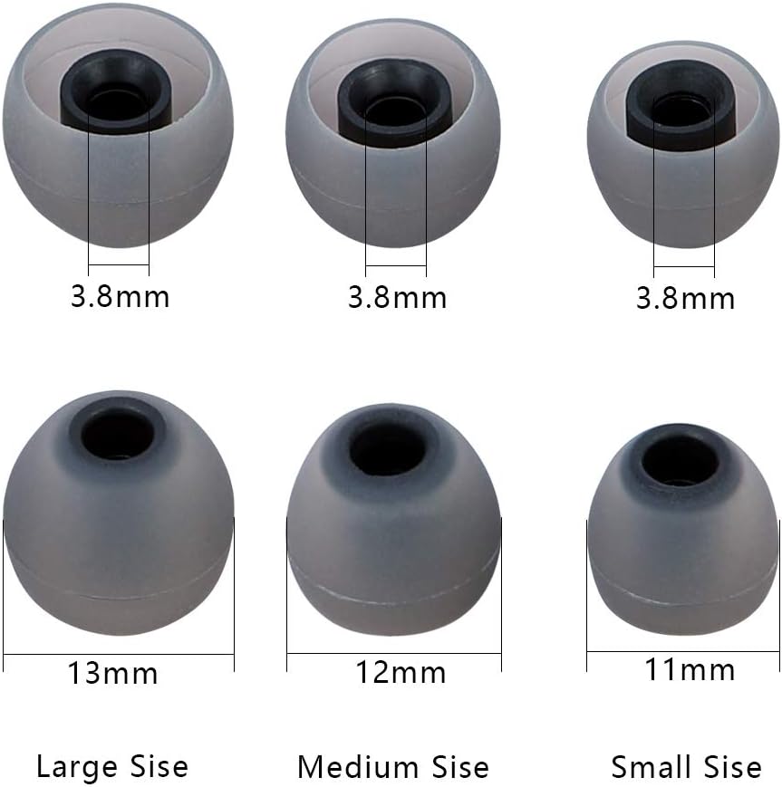 Brandless Earbud Tips Replacement - 9 Pairs SML, SENSO, TOZO, Sony Compatible, Soft Silicone, Black, Green, Blue