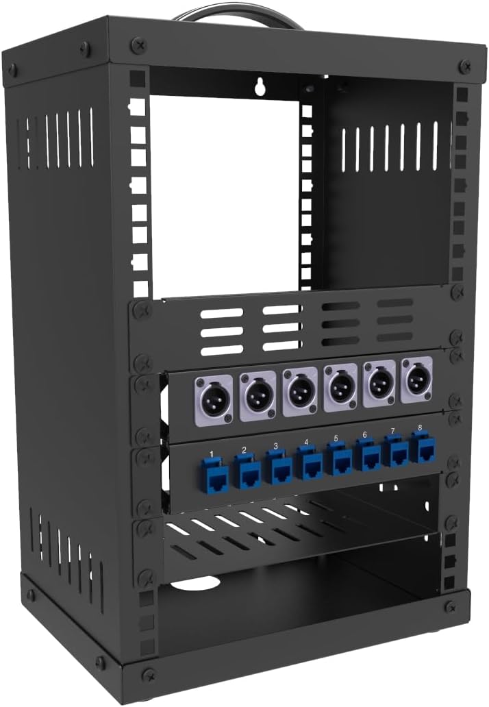 8U Small Network Cabinet-10 inch Server Rack for 10" Server, Network, Audio, and Video Equipments at Home or Office (8U)