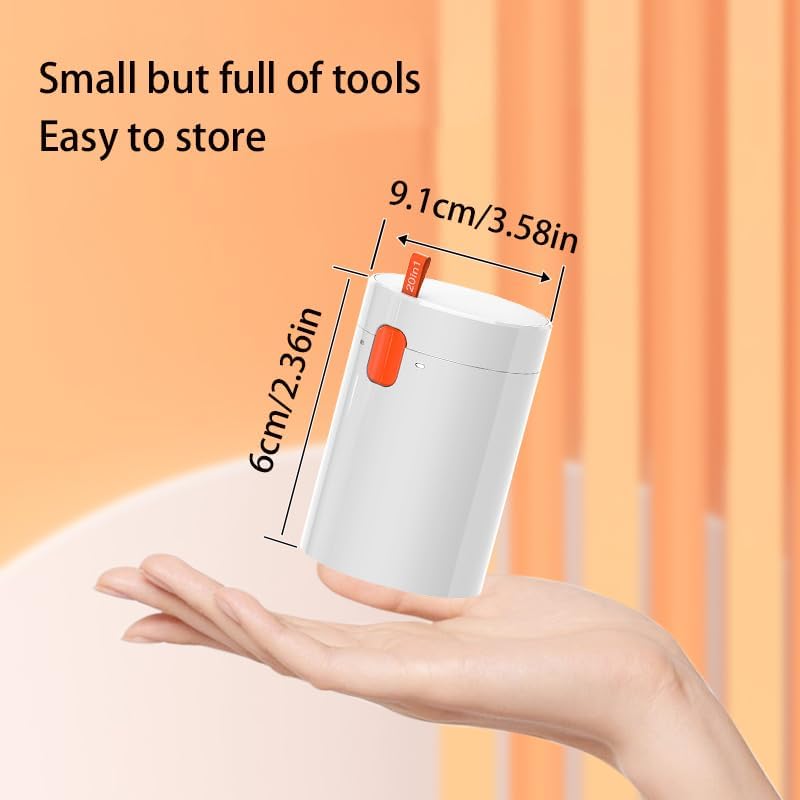 Laptop Phone Screen Cleaner Kit, Computer Keyboard Cleaning Kit, 20 in 1 Electronic Cleaning Kit with Brush and Spray Bottle for Airpods, Earbud, iPad, iPhone, Camera, Computer Cleaner (White)