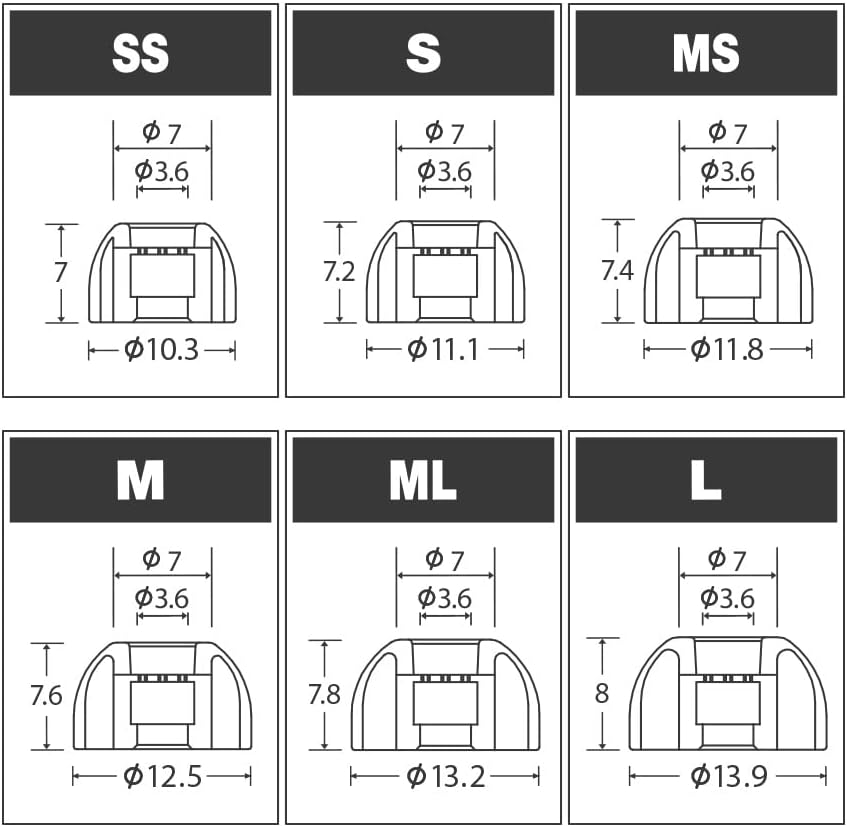AZLA SednaEarfit MAX Standard (L) - Earbud Tips for Wireless Headphones - Noise Canceling Earbuds Replacement Tips - Eartips Compatible with Sony, Samsung, Beats, JLab, Sennheiser, Shure