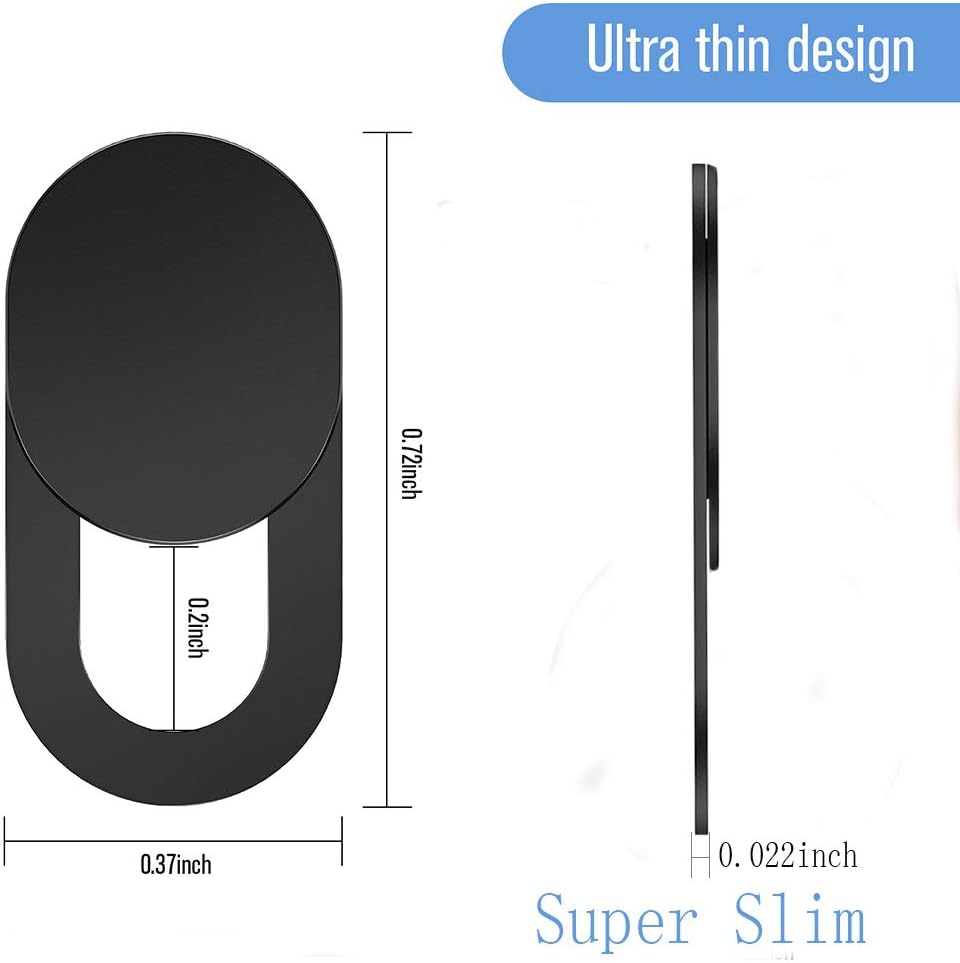 Ultra-Thin Laptop Webcam Cover [6 Pack], Compatible with MacBook, Laptop, PC, iMac, iPad, iPhone 6/7/8 Plus, Protect Privacy and Security