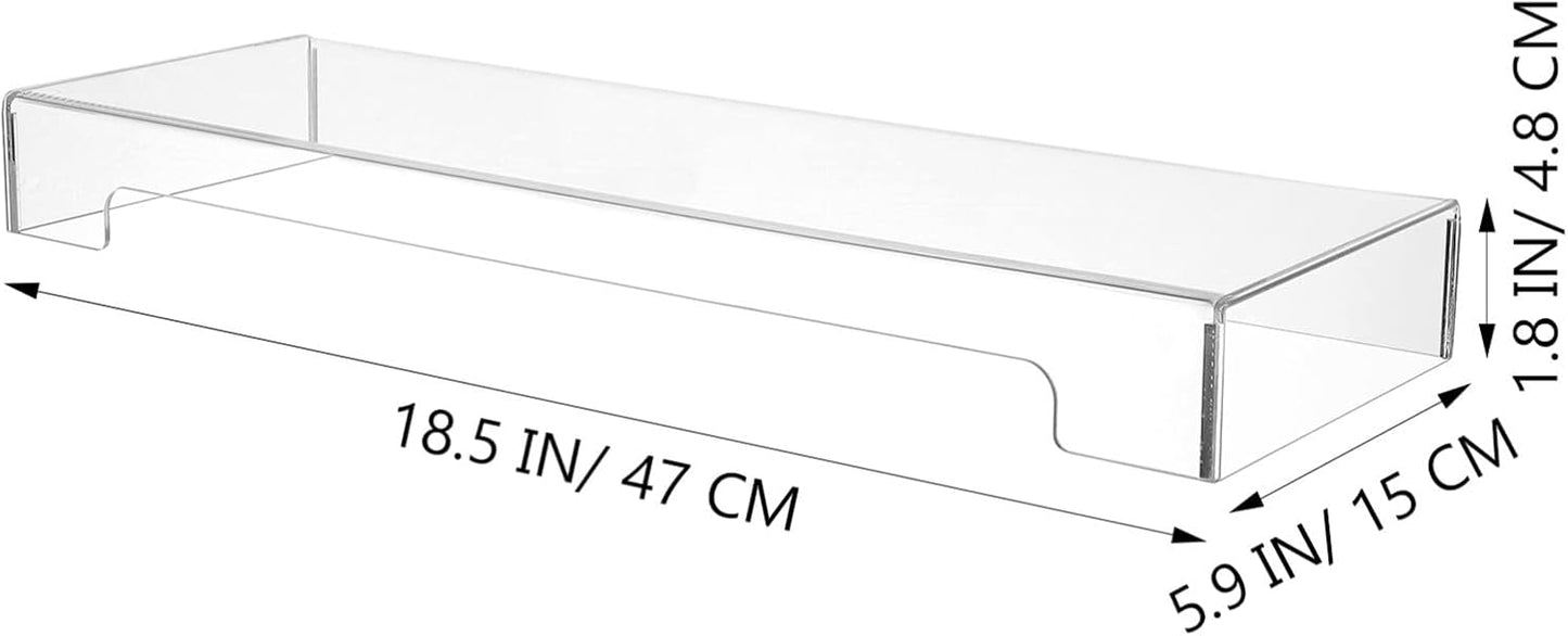 Keyboard Cover Acrylic Keypad Cover: Cabilock Clear Keyboard Dust, Anti Cat, Protector for Desktop, Prevent Cats from Touching (18.5x5.9x1.8 inch)