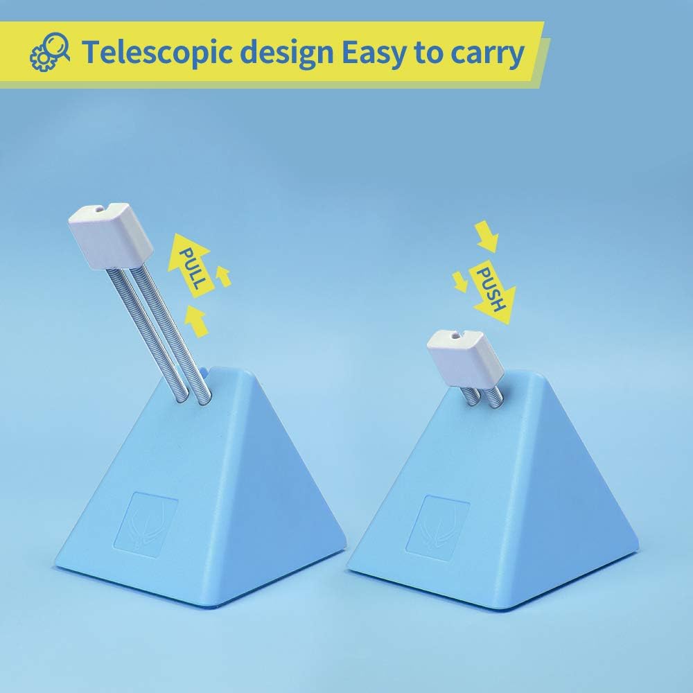 HOTLINEGAMES Mouse Bungee Mouse Cord Clip Cord Management System Fixer Holder for Esports FPS Game (3.0 Milk Blue)