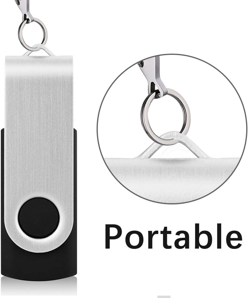 KEXIN 128GB Flash Drive 10 Pack 3.0 Flash Drive Bulk USB Thumb Drive 128 GB USB Drive USB 3.0 Flash Drive with Led Indicator, Black