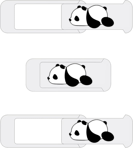 Laptop Camera Cover Slide,Webcam Cover Slide,Protecting Your Privacy Security & Shelter from Breath Lamp – Cute Pattern Design 丨 Fits Laptop & Desktop, PC – Ultrathin for iMac(Cute Panda)