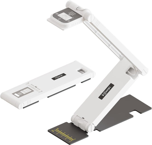 INS-Flip 4 4K USB Portable Document Camera/Webcam/Visualiser—13MP Ultra HD, Foldable Design, Auto Focus, Mic, LED, Compatible with Mac OS, Windows, iPad, Chromebook for Distance Learning