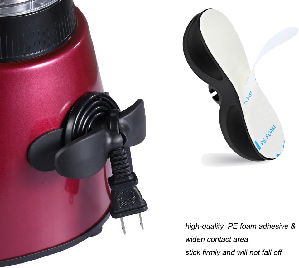 Cord Organizer for Appliances, 4PCS Kitchen Appliance Cord Winder Cord Organizers, Cord Holder Cord Wrapper for Appliances Stick on Pressure Cooker, Mixer, Blender, Coffee Maker, Air Fryer