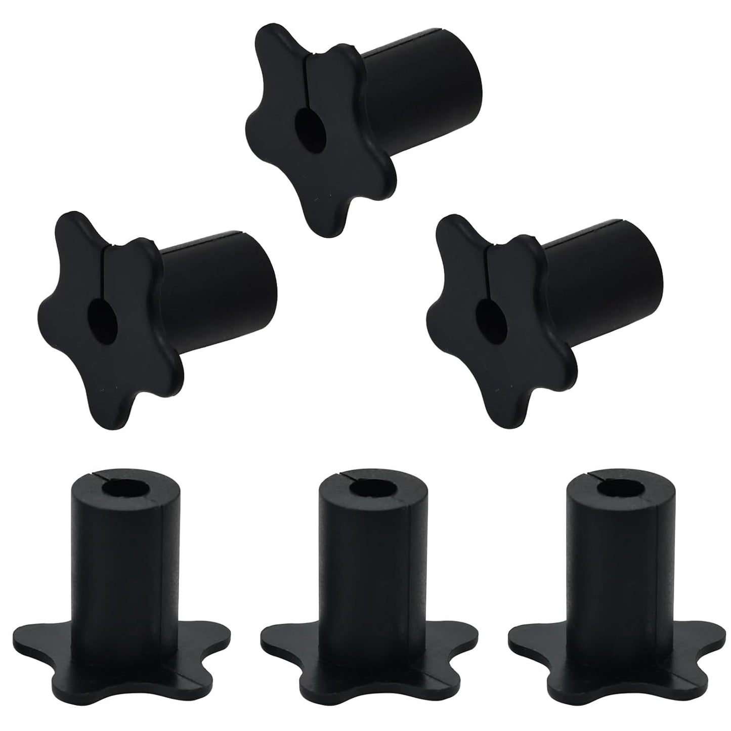 6pc Starlink Cable Grommet 5/8" Silicone Waterproof Wall Hole Pass Through Split Cable Bushings for TV Wire Ethernet Cord, Starlink Cable Routing Kit Accessories, 27.6mm/1.09" Ht, Black